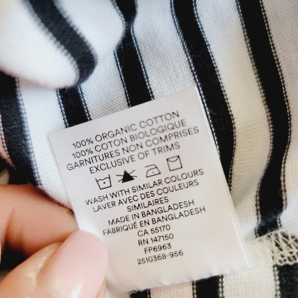 NWOT Frank And Oak Pocketd T-Shirt Dress XL  Indigo & White Stripes - Picture 6 of 10